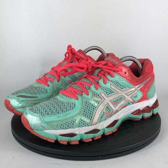Asics Gel-Kayano 21 Mint Athletic Running Shoes T4H7N Women’s Size 10 - Picture 1 of 12